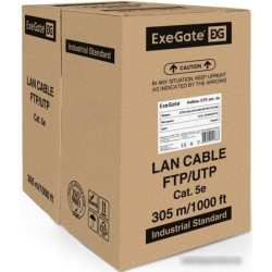 Кабель ExeGate UTP4-C5e-CCA-S25-IN-PVC-GY-305 UTP