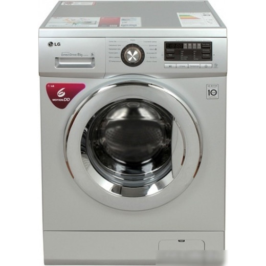 Стиральная машина LG F1296TD4, фронтальная загрузка, серебристый
