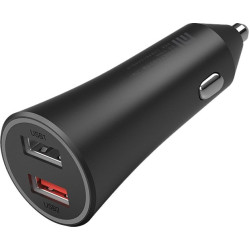 Зарядное устройство Xiaomi Mi 37W Dual-Port Car Charger, черныйXIAOMIi MI 37W DUAL-PORT CAR CHARGER CC06ZM
