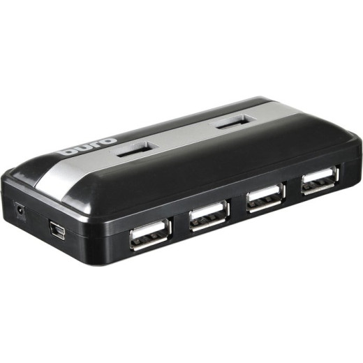 Разветвитель USB 2.0 Buro BU-HUB7-U2.0 7порт. черный