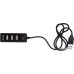 Разветвитель USB 2.0 Buro BU-HUB4-0.5L-U2.0 4порт. черный