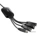 Разветвитель USB 2.0 Buro BU-HUB4-0.3-U2.0-Splitter 4порт. черный