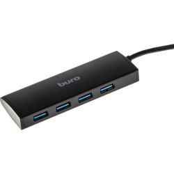 Разветвитель USB 3.0 Buro BU-HUB4-0.5-U3.0 4порт. черный