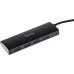 Разветвитель USB 3.0 Buro BU-HUB4-0.5-U3.0 4порт. черный