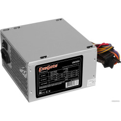 Блок питания 350W Exegate UN350, ATX, 12cm fan, 24p+4p, 3*SATA, 2*IDE, FDD