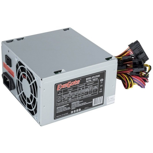Блок питания 400W Exegate CP400, ATX, 8cm fan, 24p+4p, 3*SATA, 2*IDE, FDD