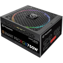 Блок питания Thermaltake ATX 750W SMART PRO RGB 80+ bronze (24+4+4pin) APFC 140mm fan color LED 9xSATA Cab Manag RTL