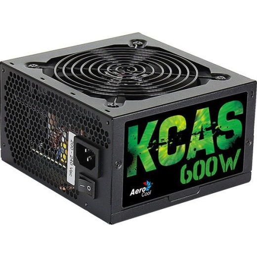 Блок питания Aerocool ATX 600W KCAS PLUS 600 80+ bronze (24+4+4pin) APFC 120mm fan 7xSATA RTL