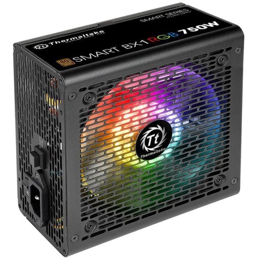 Блок питания Thermaltake ATX 750W Smart BX1 RGB 80+ bronze (24+4+4pin) APFC 120mm fan color LED 8xSATA RTL