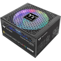 Блок питания Thermaltake ATX 650W Toughpower GF1 ARGB 80+ gold (24+4+4pin) APFC 140mm fan color LED 9xSATA Cab Manag RTL