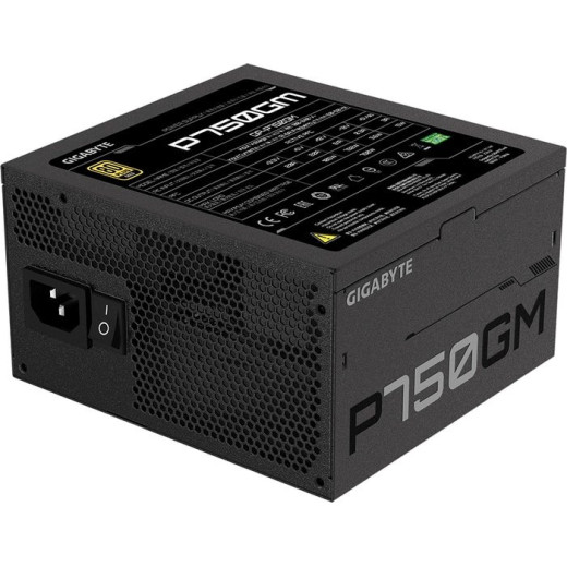 Блок питания Gigabyte ATX 750W GP-P750GM 80+ gold 24+2x(4+4) pin APFC 120mm fan 8xSATA Cab Manag RTL