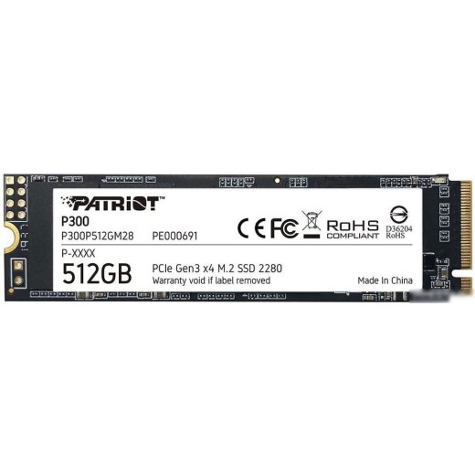 Накопитель SSD Patriot PCI-E x4 512Gb P300P512GM28 P300 M.2 2280