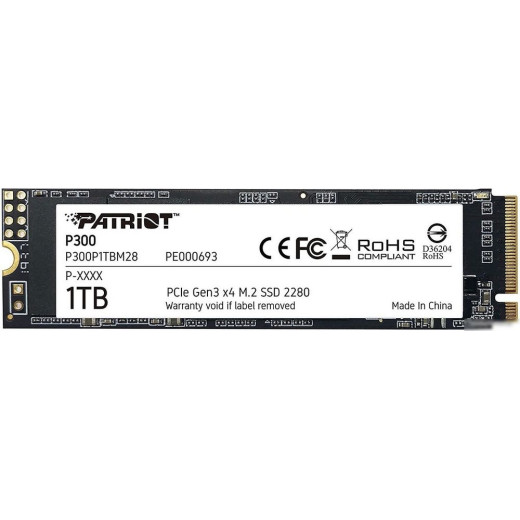 Накопитель SSD Patriot PCI-E x4 1Tb P300P1TBM28 P300 M.2 2280