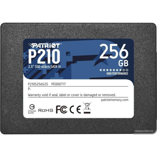 Накопитель SSD Patriot SATA III 256Gb P210S256G25 P210 2.5