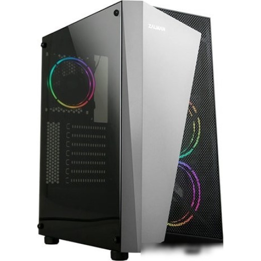 Корпус ZALMAN S4 Plus, ATX, BLACK, WINDOW, 1x5.25, 4x3.5, 1x2.5, 2xUSB2.0, 1xUSB3.0, FRONT 2x120mm, REAR 1x120mm