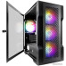 Корпус 1STPLAYER TRILOBITE T3 Black / mATX, TG / 4x 120mm LED fans inc. / T3-BK-4F1
