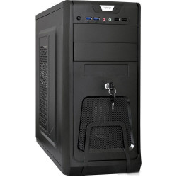 Корпус Exegate EX283214RUS  CP-603UB Black, ATX, <без БП>, 2*USB+2*USB3.0, Audio, замок блокировки кнопки питания