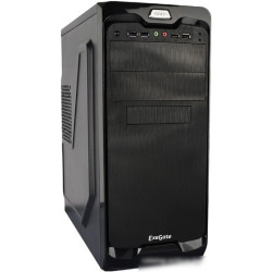 Корпус Exegate EX269436RUS   M itower UN-604 Black, ATX, <UN400, 120mm> 2*USB+2*USB3.0, Audio