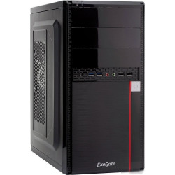 Корпус Exegate EX277436RUS   Minitower MA-371X Black, mATX <UN450, 120mm> 2*USB+2*USB3.0, Audio