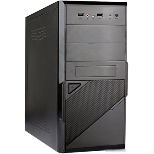 Корпус Exegate EX284019RUS   Minitower BA-201 Black, mATX, <AA450, 80mm>, 2*USB, Audio