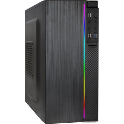 Корпус Exegate EX287882RUS   Minitower   mEVO-9302-RGB (mATX, без БП, 2*USB+1*USB3.0, HD аудио, черный/RGB)