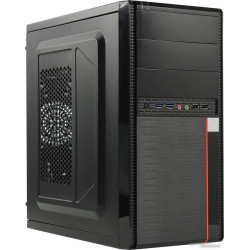 Корпус Exegate EX284037RUS   Minitower BA-204U Black, mATX, <AA400, 80mm>, 2*USB+2*USB3.0, Audio