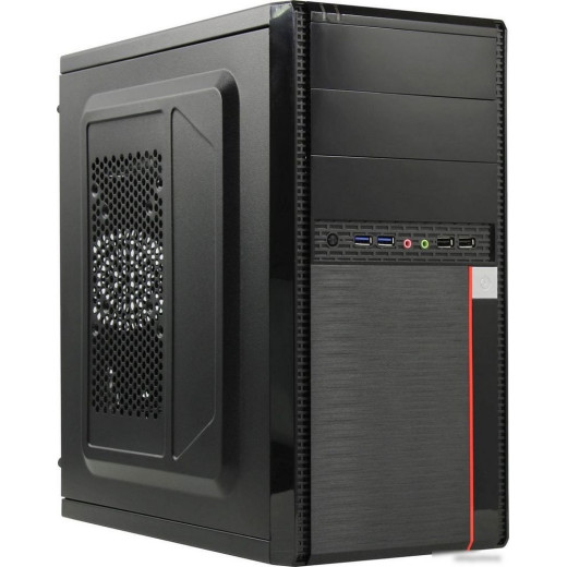 Корпус Exegate EX284037RUS   Minitower BA-204U Black, mATX, <AA400, 80mm>, 2*USB+2*USB3.0, Audio