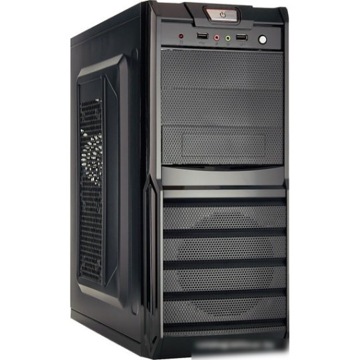 Корпус Exegate EX278399RUS   M itower  XP-329S Black, ATX, <XP500, Black,120mm>, 2*USB, Audio