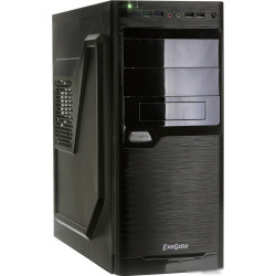 Корпус Exegate EX272730RUS   M itower XP-330U Black, ATX, <XP600, Black,120mm>, 2*USB+2*USB3.0, Audio