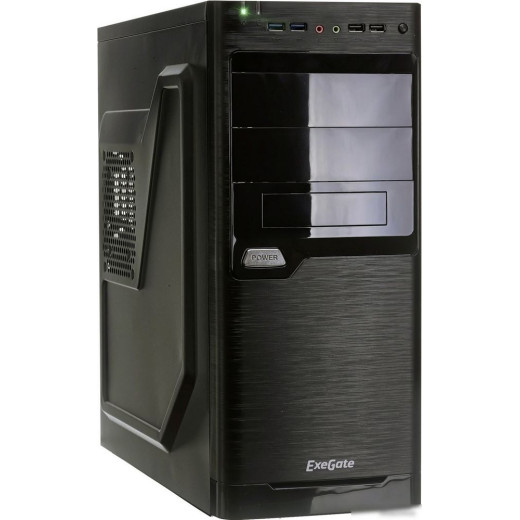 Корпус Exegate EX272730RUS   M itower XP-330U Black, ATX, <XP600, Black,120mm>, 2*USB+2*USB3.0, Audio