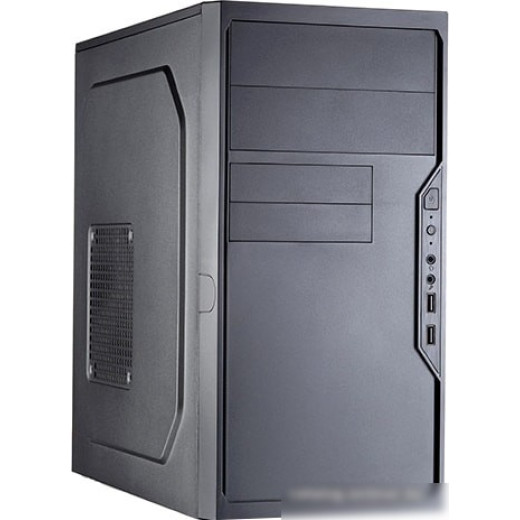 Корпус Minitower Foxline FL-733 450W black (mATX, 2xUSB2.0, 450W, w/pwr cord, w/o FAN) (FL-733-FZ450R)