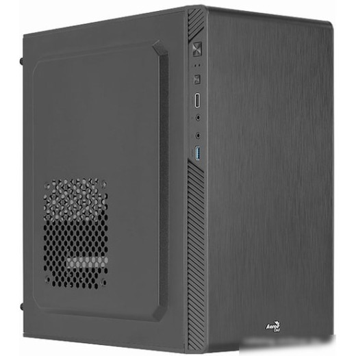 Корпус MiniTower AeroCool CS-106-S-BK-v1 black (mATX, 1xUSB3.0, 1xUSB2.0 без БП) (4710562759365)