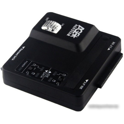 Док-станция для HDD/SSD AgeStar 3FBCP SATA IDE пластик черный