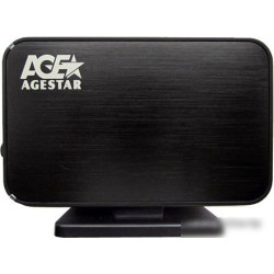Внешний корпус для HDD AgeStar 3UB3A8-6G SATA II пластик черный 3.5