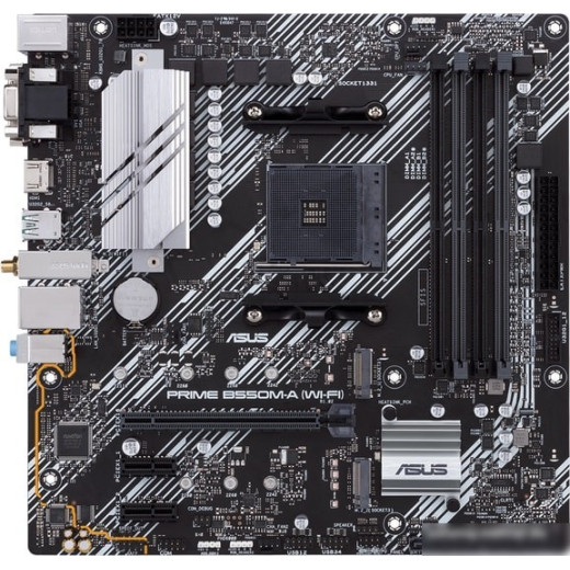 Материнская плата PRIME B550M-A (WI-FI) /AM4,B550,DUAL M.2,HDMI,AURA,MB