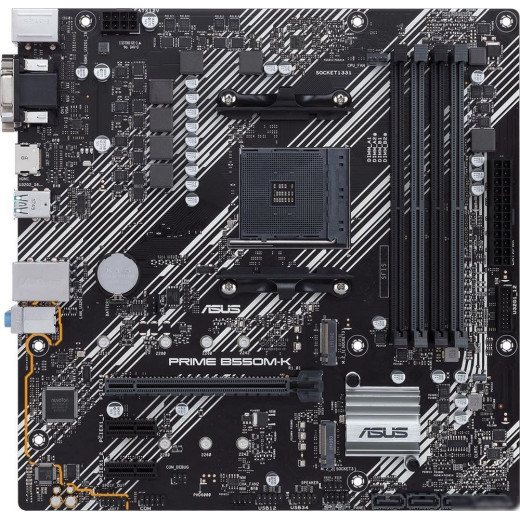 Материнская плата Asus PRIME B550M-K Soc-AM4 AMD B550 4xDDR4 mATX AC`97 8ch(7.1) GbLAN RAID+VGA+DVI+HDMI