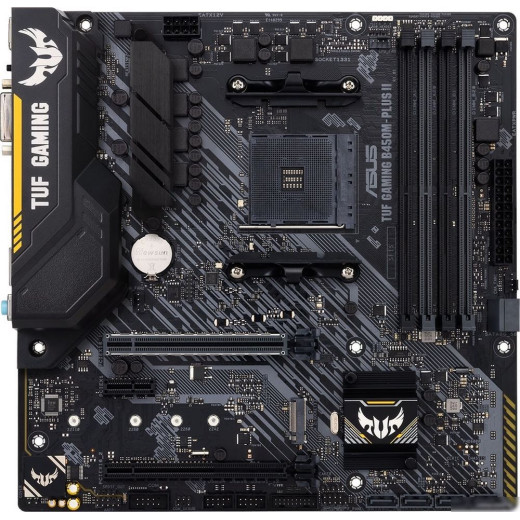 Материнская плата Asus TUF GAMING B450M-PLUS II Soc-AM4 AMD B450 4xDDR4 mATX AC`97 8ch(7.1) GbLAN RAID+DVI+HDMI