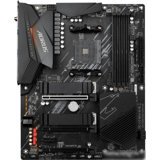 Материнская плата Gigabyte B550 AORUS ELITE AX V2 Soc-AM4 AMD B550 4xDDR4 ATX AC`97 8ch(7.1) 2.5Gg RAID+HDMI+DP