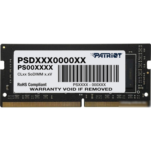 Память DDR4 16Gb 2666MHz Patriot PSD416G266681S RTL PC4-21300 CL19 SO-DIMM 260-pin 1.2В