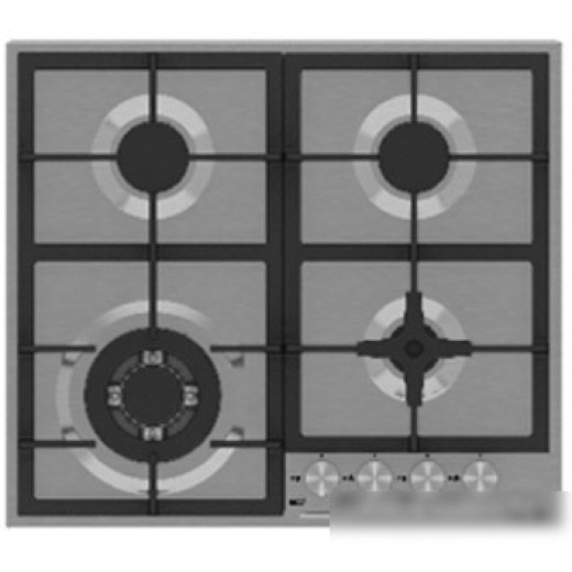 Газовая варочная поверхность Korting HG 665 CTX нержавеющая сталь