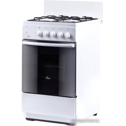 Плита Комбинированная Flama AK 1416 W белый (без крышки) реш.эмаль