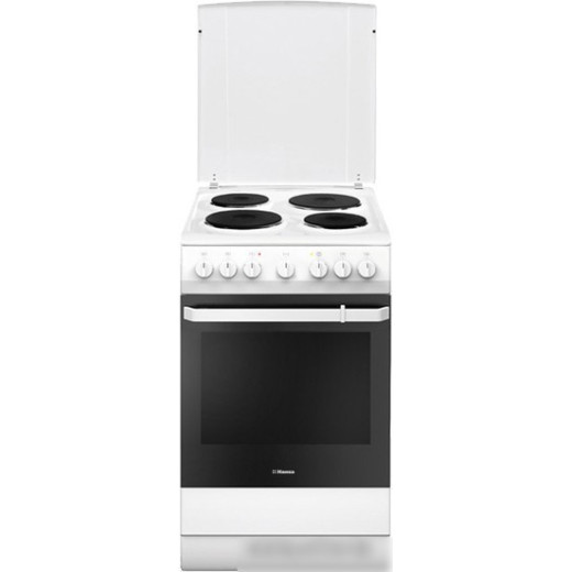 Плита Электрическая Hansa FCEW54109 белый эмаль (металлическая крышка)