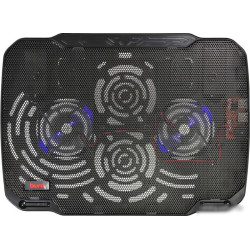 Подставка Buro BU-LCP156-B208 15.6 355x260x21мм 2xUSB 2x 80ммFAN 560г металлическая сетка/пластик черный