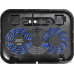 Подставка Buro BU-LCP140-B214H 14 338x255x22мм 1xUSB 2x 140ммFAN 480г металлическая сетка/пластик черный