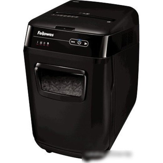 Шредер Fellowes AutoMax 200C (секр.P-4)/фрагменты/200лист./32лтр./Уничт:скрепки, скобы, пл.карты