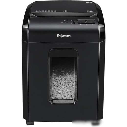 Шредер Fellowes PowerShred 10M (секр.P-5)/фрагменты/10лист./19лтр./скобы/пл.карты