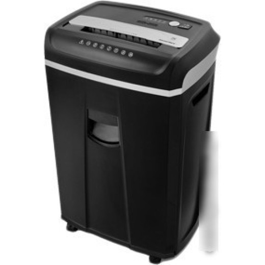Шредер Office Kit S243 (секр.P-4)/фрагменты/26лист./34лтр./скрепки/скобы/пл.карты/CD