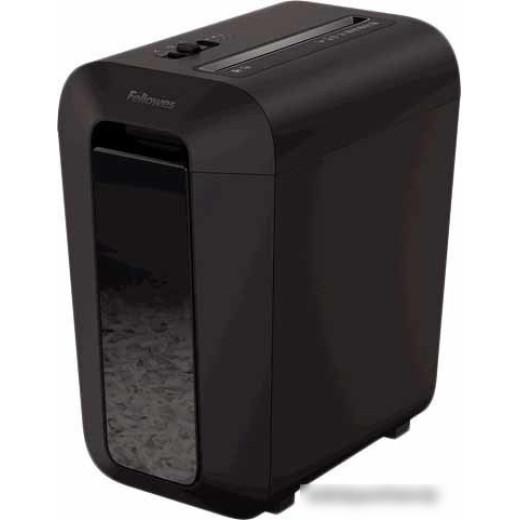 Шредер Fellowes PowerShred LX65 черный (секр.P-4)/перекрестный/10лист./22лтр./скрепки/скобы/пл.карты