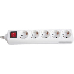 Сетевой удлинитель BURO BU-PS5.5/W, 5м, белый
