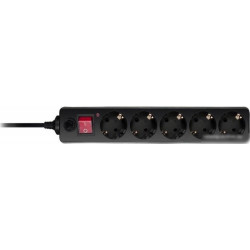 Сетевой фильтр Buro 500SH-1.8-UPS-B 1.8м. (5 розеток) черный